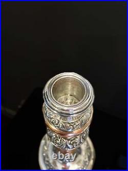 George IV Silver Plate Candle Holder Pair Old Sheffield Plate Candle Sticks