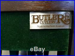 Good Vintage George Butler of Sheffield 44 Piece Dubarry Pattern Canteen Cutlery