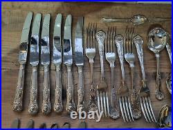 Good Vintage Matched 48 Piece 6 Place Setting EPNS A1 Kings Pattern Cutlery