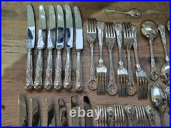 Good Vintage Matched 48 Piece 6 Place Setting EPNS A1 Kings Pattern Cutlery