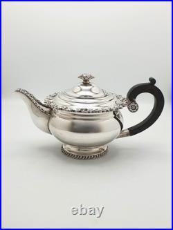 Gorgeous Antique Silver-Plated Three-Piece Tea Set with Ornate Grapevine Details