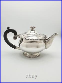Gorgeous Antique Silver-Plated Three-Piece Tea Set with Ornate Grapevine Details