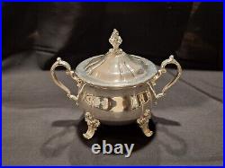 Gorham Baronial Silverplate Hollowware Heritage YH338-YH341 Tea Set 5 Piece Exc