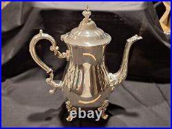 Gorham Baronial Silverplate Hollowware Heritage YH338-YH341 Tea Set 5 Piece Exc