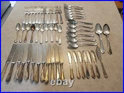 Gorham Roslyn Elmwood S. P. 1915 Silver Plate 55 Piece Set. Service for 6. A4