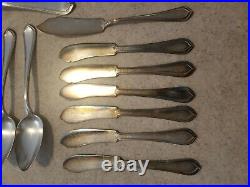 Gorham Roslyn Elmwood S. P. 1915 Silver Plate 55 Piece Set. Service for 6. A4