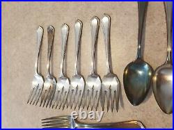 Gorham Roslyn Elmwood S. P. 1915 Silver Plate 55 Piece Set. Service for 6. A4