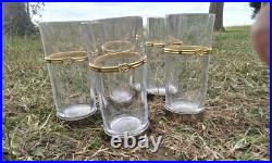 Gucci Barware Silver Plate and Crystal HighBall Tumbler Glasses, 5 pieces