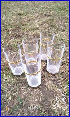 Gucci Barware Silver Plate and Crystal HighBall Tumbler Glasses, 5 pieces