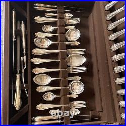HARRODS LTD London Silver Service 71 Piece Canteen of Cutlery Silver Plated