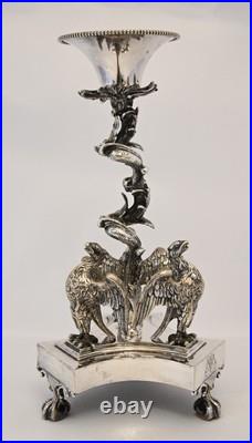 Heavy Silver Fine Eagle Pheonix Table Centre Piece 18th 19th Georgian Victorian