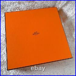 Hermes Butter & Bread Plate Chaine d'Ancre Platinum Tableware Set of 2 withBox