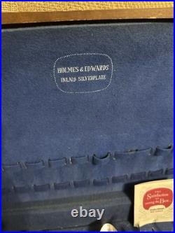 Holmes & Edwards IS Inlaid Silver Plate Flatware 110 Pieces & Case Silverplate