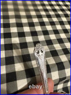 Holmes & Edwards IS Inlaid Silver Plate Flatware 110 Pieces & Case Silverplate