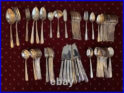 Holmes & Edwards Inlaid IS Silver plated Cutlery 89 items used