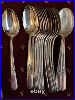 Holmes & Edwards Inlaid IS Silver plated Cutlery 89 items used