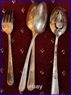 Holmes & Edwards Inlaid IS Silver plated Cutlery 89 items used Holmes & Edwards Inlaid IS Silver plated Cutlery 89 items used