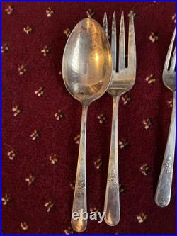 Holmes & Edwards Inlaid IS Silver plated Cutlery 89 items used