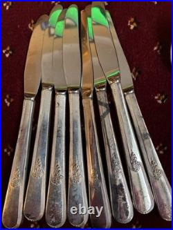 Holmes & Edwards Inlaid IS Silver plated Cutlery 89 items used