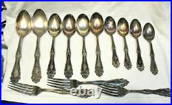 Holmes & Edwards Inlaid Sterling Silver Plate 13 Piece Mixed Lot MONOGRAMED