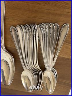 Homag 90 German Silverplated Flatware Set Vintage 70 Pc PIECE SILVER PLATE MCM