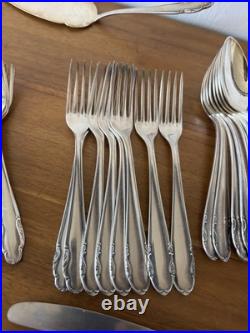 Homag 90 German Silverplated Flatware Set Vintage 70 Pc PIECE SILVER PLATE MCM