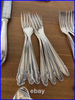 Homag 90 German Silverplated Flatware Set Vintage 70 Pc PIECE SILVER PLATE MCM