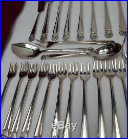 INTERNATIONAL Silverplate ETERNALLY YOURS 91-piece GRILLE Set SERVICE for 12