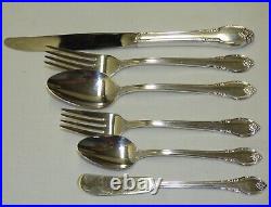IS Remembrance Silver Plate Flatware Set with 1847 Rogers Chest 75 Piece Vintage