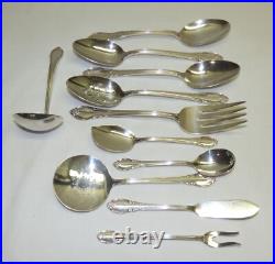 IS Remembrance Silver Plate Flatware Set with 1847 Rogers Chest 75 Piece Vintage
