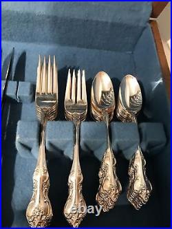 International Deep Silver Plate Flatware Set ORLEANS, 67 Pieces