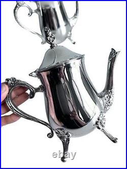 International Silver Co. 5-Piece Silver Plate Coffee and Tea Set with Spoon