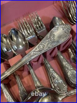 Italian Silverplate Flatware SET Italy 800 Mark 50 PIECES ENZING