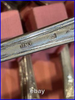 Italian Silverplate Flatware SET Italy 800 Mark 50 PIECES ENZING