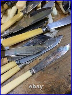 Job Lot Vintage Fish Knives EPNS SILVER CHROME PLATED 170+ PIECES