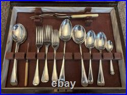 Joseph Rodgers & Sons EPNS George V 6 Place Canteen Cutlery In Oak Box 39 Pieces