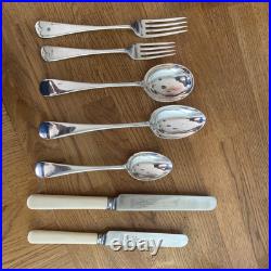 Joseph Rodgers & Sons EPNS George V 6 Place Canteen Cutlery In Oak Box 52 Pieces