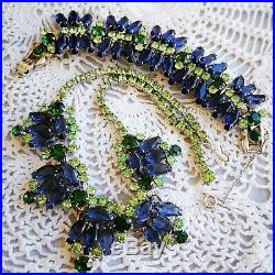 Juliana D&e Book Piece Sp Sapphire Blue Hexagon Peridot Emerald Chaton Necklace