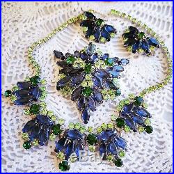 Juliana D&e Book Piece Sp Sapphire Blue Hexagon Peridot Emerald Chaton Necklace