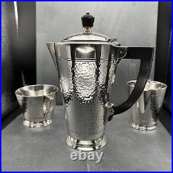 KEITH MURRAY for MAPPIN & WEBB silver plated three-piece coffee set 1930s