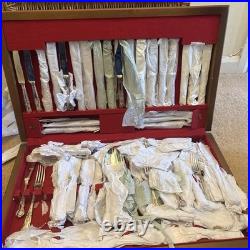 KINGS Design 136 Piece Sheffield Made Silver Service Canteen Of EPNS A1 Cutlery