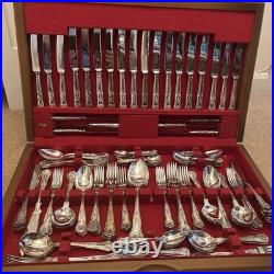 KINGS Design 136 Piece Sheffield Made Silver Service Canteen Of EPNS A1 Cutlery