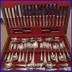 KINGS Design 136 Piece Sheffield Made Silver Service Canteen Of EPNS A1 Cutlery