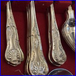 KINGS Design 136 Piece Sheffield Made Silver Service Canteen Of EPNS A1 Cutlery