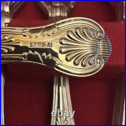 KINGS Design 136 Piece Sheffield Made Silver Service Canteen Of EPNS A1 Cutlery