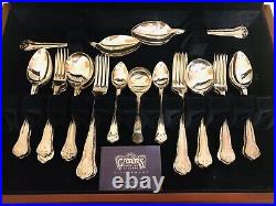 KINGS Design Arthur Price England Silver Service 45 Piece Canteen of Cutlery