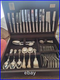 KINGS Design Arthur Price England Silver Service Piece Canteen of Cutlery