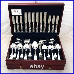 KINGS Design Arthur Price of England Silver Service 84 Piece Canteen of Cutlery