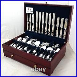 KINGS Design Arthur Price of England Silver Service 84 Piece Canteen of Cutlery