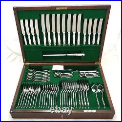 KINGS Design GARRARD & CO London Silver Service 64 Piece Canteen Cutlery Set